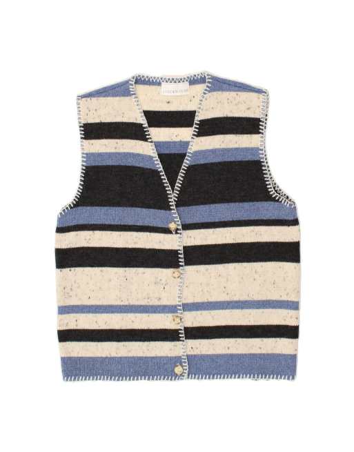 Vintage Cardigan Sweater UK 14 Medium In Multicoloured Colourblock