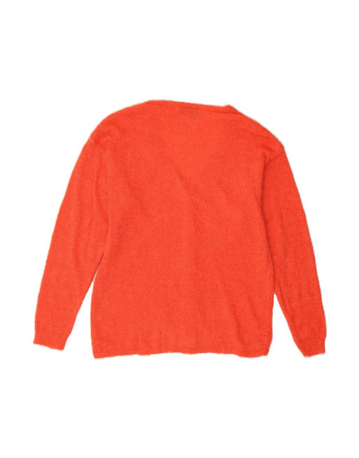 Vintage Cardigan Sweater UK 14 Medium In Orange Wool, 2 of 4