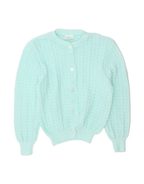 Vintage Cardigan Sweater UK 14 Medium In Turquoise - view 1