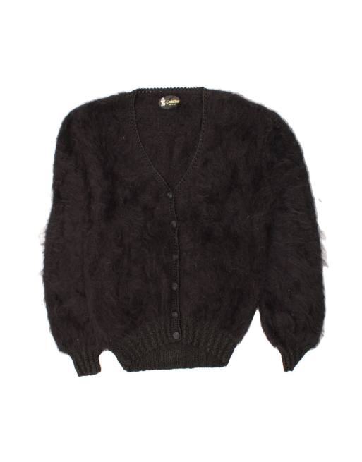 Vintage Cardigan Sweater UK 16 Large In Black