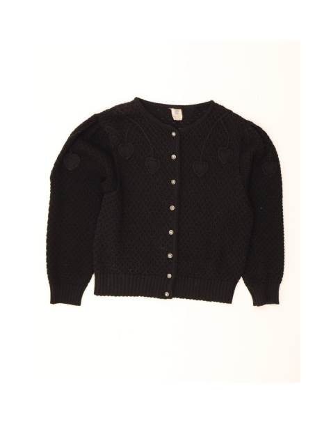 Vintage Cardigan Sweater UK 16 Large In Black - view 1