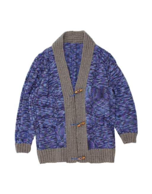 Vintage Cardigan Sweater UK 16 Large In Blue Flecked