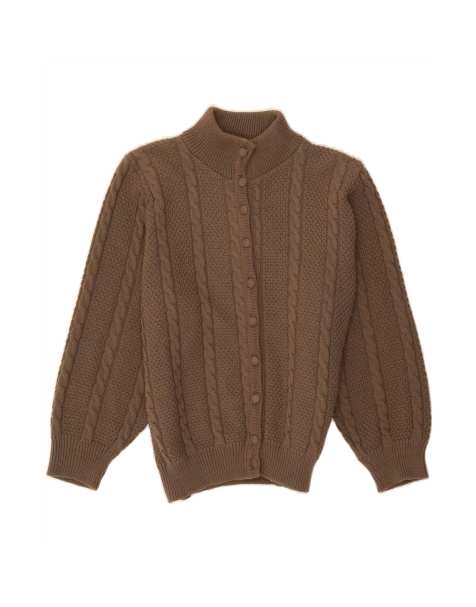 Vintage Cardigan Sweater UK 16 Large In Brown - view 1