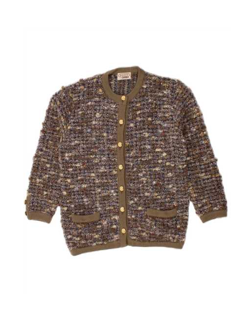 Vintage Cardigan Sweater UK 16 Large In Multicoloured Flecked