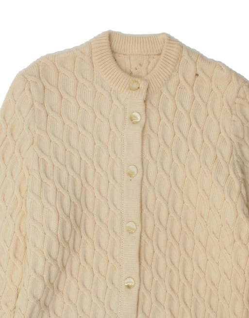 Vintage Cardigan Sweater UK 16 Large In Off In White, 3 of 4