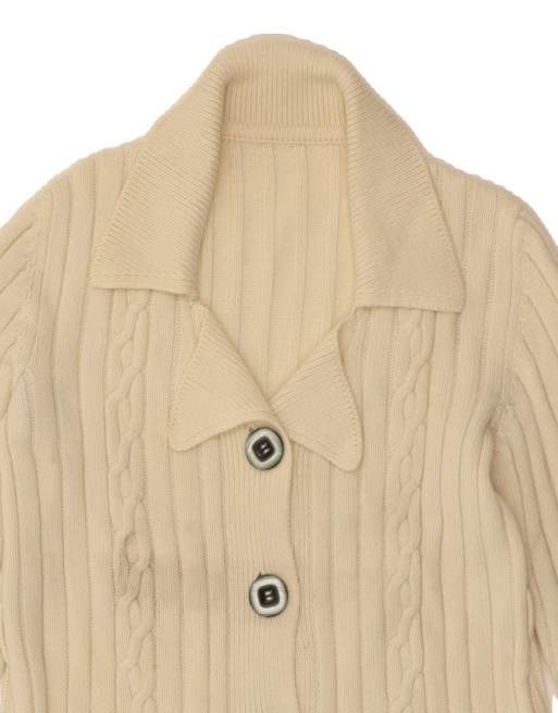 Vintage Cardigan Sweater UK 16 Large In Off In White, 3 of 4