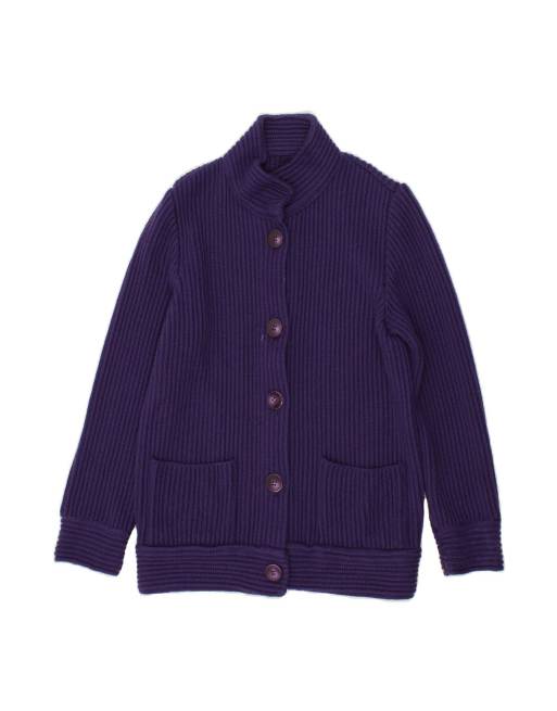 Vintage Cardigan Sweater UK 16 Large In Purple