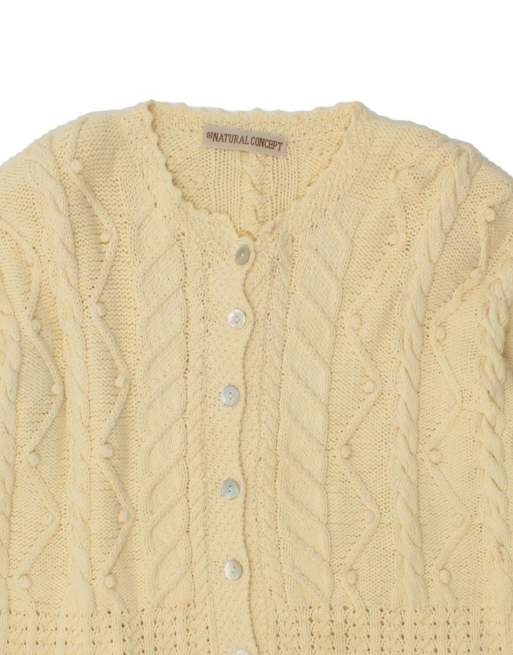 Vintage Cardigan Sweater UK 16 Large In Yellow, 3 of 4