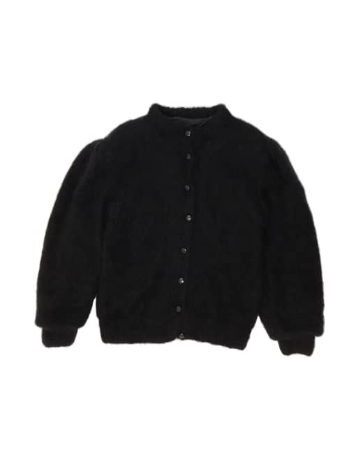Vintage Cardigan Sweater UK 18 XL In Black