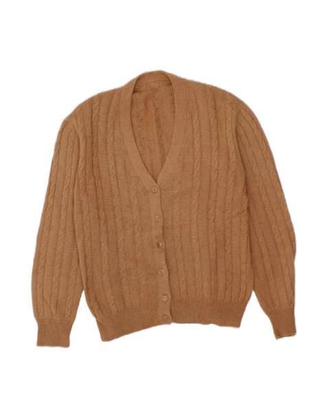 Vintage Cardigan Sweater UK 18 XL In Brown - view 1