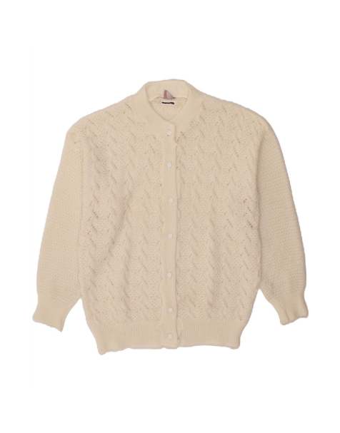 Vintage Cardigan Sweater UK 18 XL In White - view 1