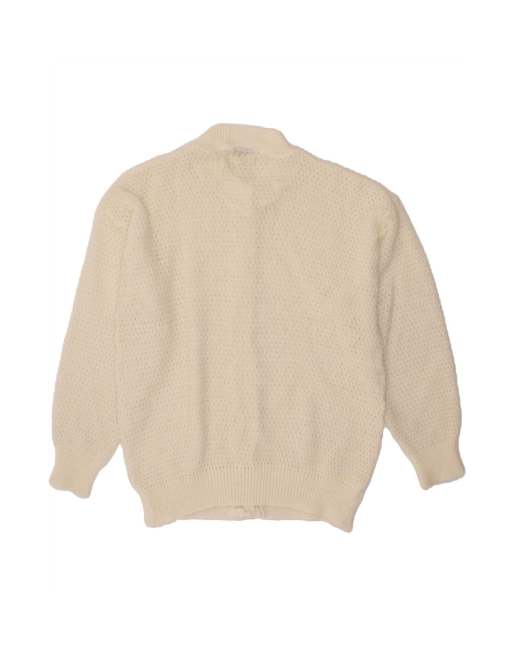 Vintage Cardigan Sweater UK 18 XL In White, 2 of 4
