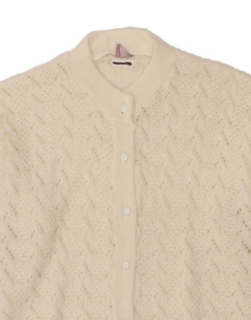 Vintage Cardigan Sweater UK 18 XL In White, 3 of 4