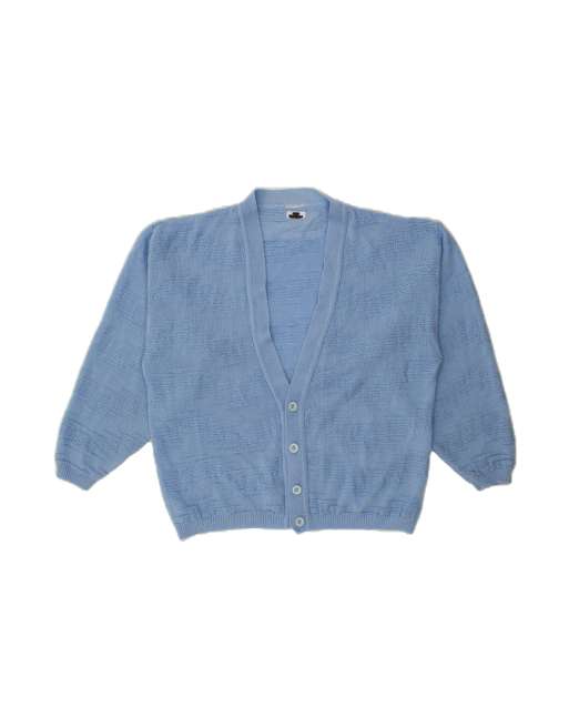 Vintage Cardigan Sweater UK 20 2XL In Blue