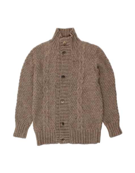 Vintage Cardigan Sweater UK 20 2XL In Brown - view 1