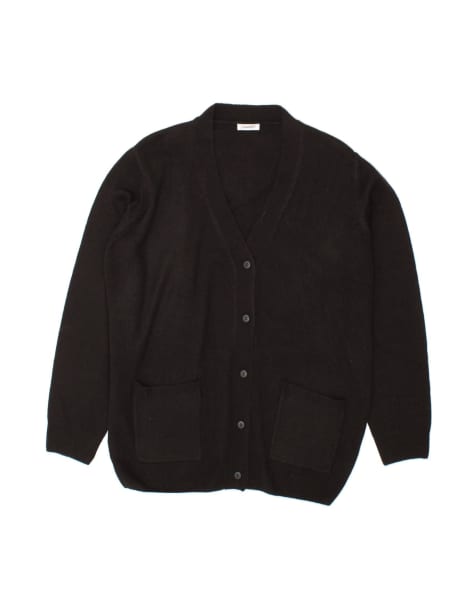 Vintage Cardigan Sweater UK 22 3XL In Black - view 1