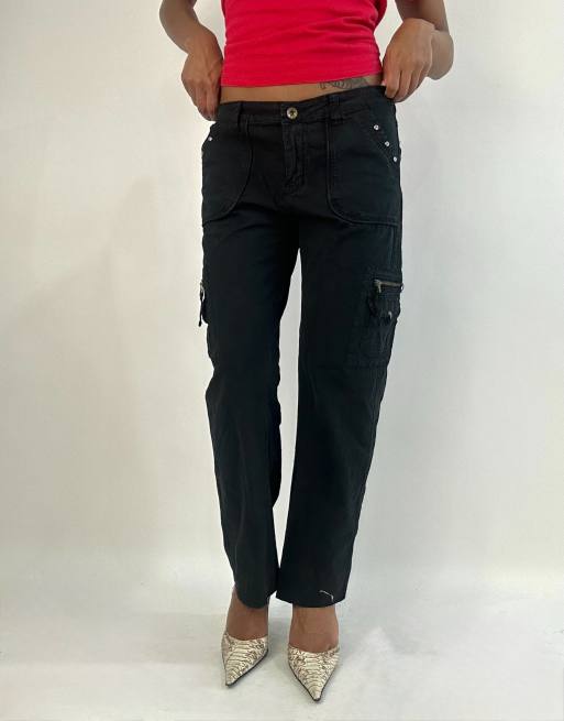 Vintage cargo jeans in black, 1 of 4