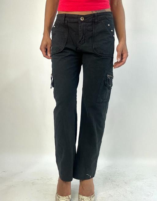 Vintage cargo jeans in black, 3 of 4