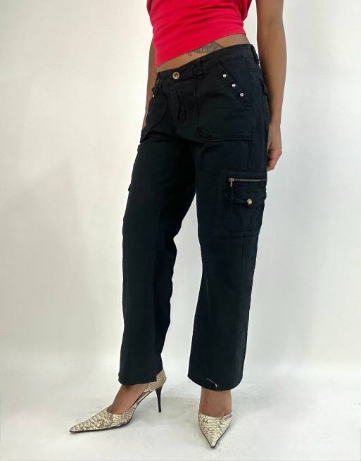 Vintage cargo jeans in black, 4 of 4