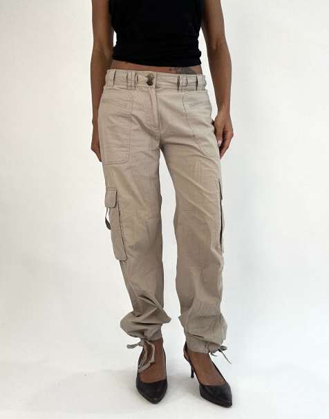 Vintage cargo trousers in beige - view 1