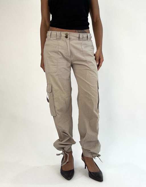 Vintage cargo trousers in beige