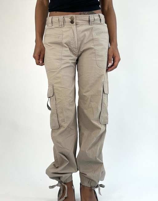 Vintage cargo trousers in beige, 3 of 4