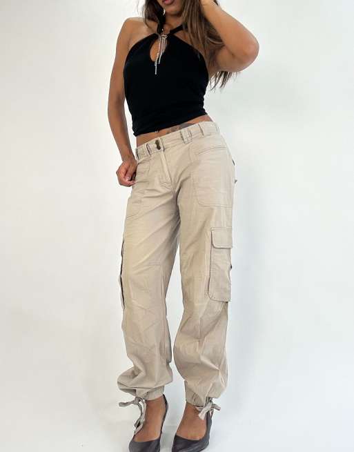 Vintage cargo trousers in beige, 4 of 4