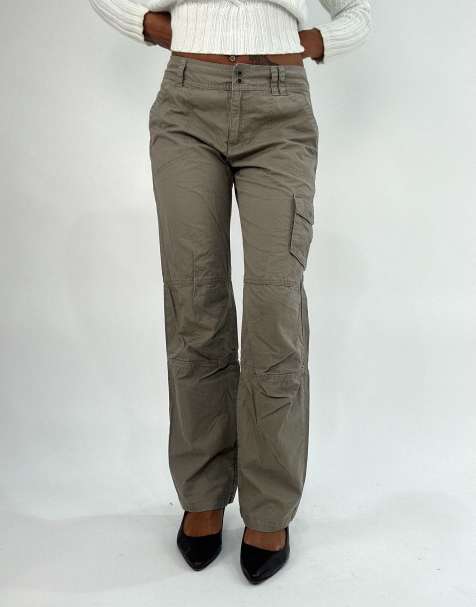 Vintage cargo trousers in khaki - view 1