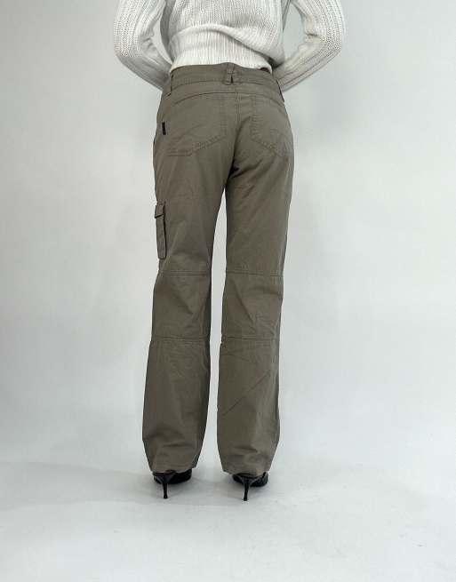 Vintage cargo trousers in khaki, 2 of 4