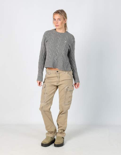 Vintage Carhartt 27x41 woven cargo pants in tan