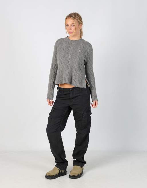 Vintage Carhartt 27x43 woven cargo pants in black