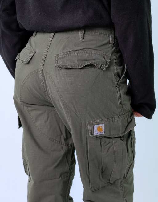 Vintage Carhartt 28x30 Canvas Carpenter Baggy Jeans Dark Green