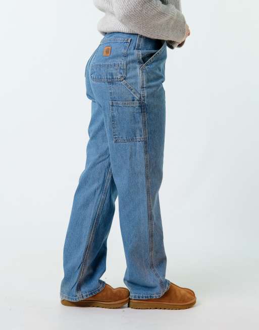 Vintage Carhartt 28x32 Denim Carpenter Baggy Jeans Blue