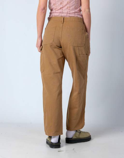 Vintage Carhartt 30x30 Canvas Carpenter Baggy Jeans Tan