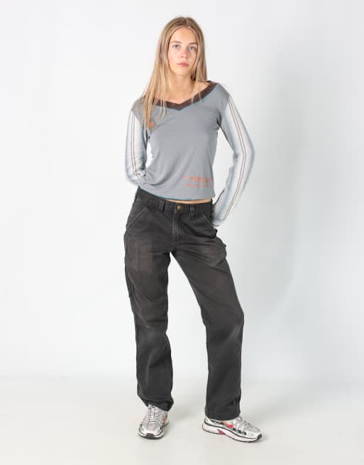 Vintage Carhartt 30x30 canvas carpenter jeans in black