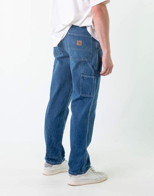 Vintage Carhartt 30x30 Denim Carpenter Jeans Navy Blue