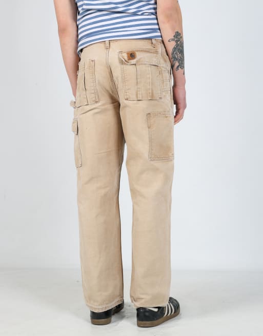 Vintage Carhartt 30x30 woven cargo pants in beige