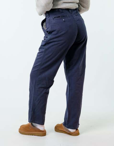 Vintage Carhartt 30x30 Woven Straight Pants Navy Blue - view 1