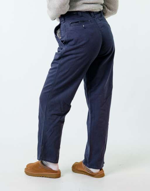 Vintage Carhartt 30x30 Woven Straight Pants Navy Blue