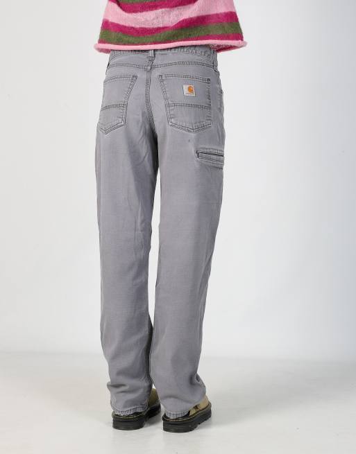 Vintage Carhartt 30x32 canvas carpenter jeans in grey