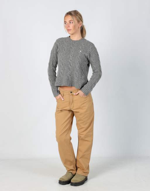 Vintage Carhartt 30x36 canvas carpenter jeans in tan, 2 of 4
