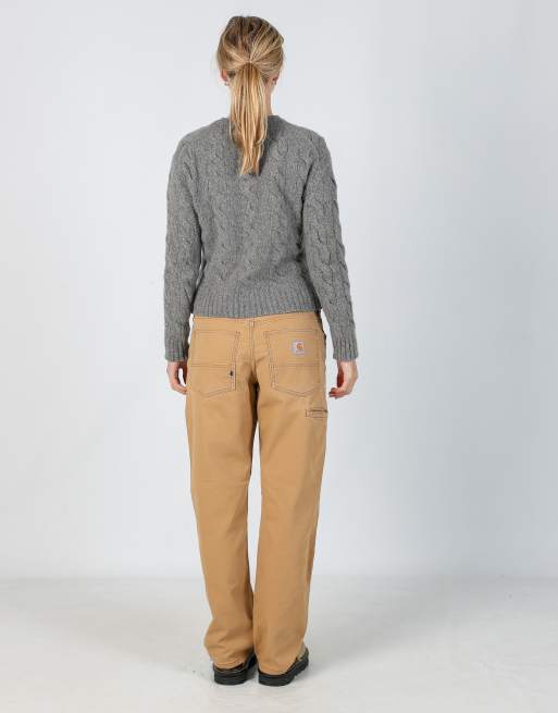 Vintage Carhartt 30x36 canvas carpenter jeans in tan, 3 of 4