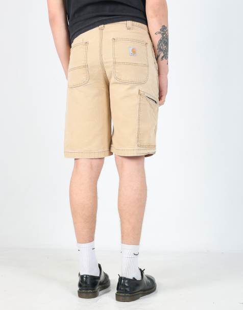 Vintage Carhartt 32x21 canvas cargo shorts in tan - view 1