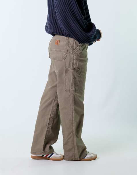 Vintage Carhartt 32x30 Canvas Carpenter Baggy Jeans Khaki Green - view 1