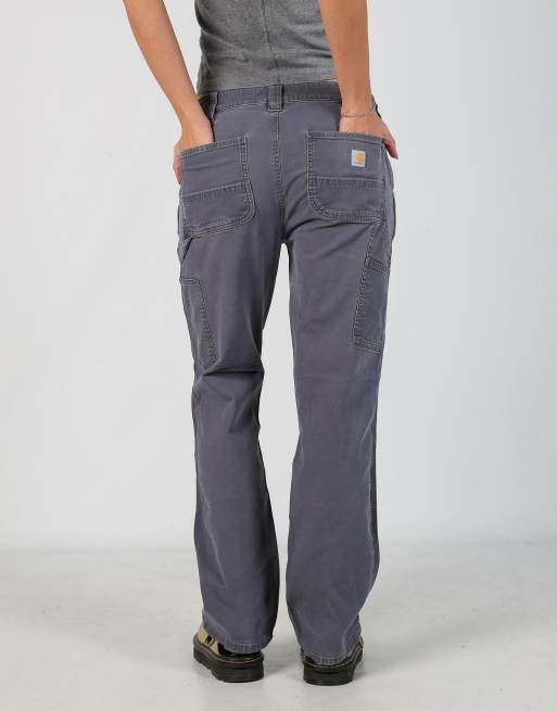 Vintage Carhartt 32x30 canvas carpenter jeans in grey