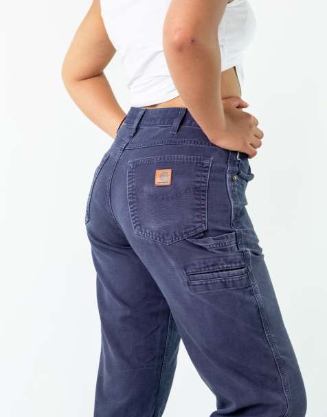 Vintage Carhartt 32x30 Denim Carpenter Jeans Navy Blue - view 1