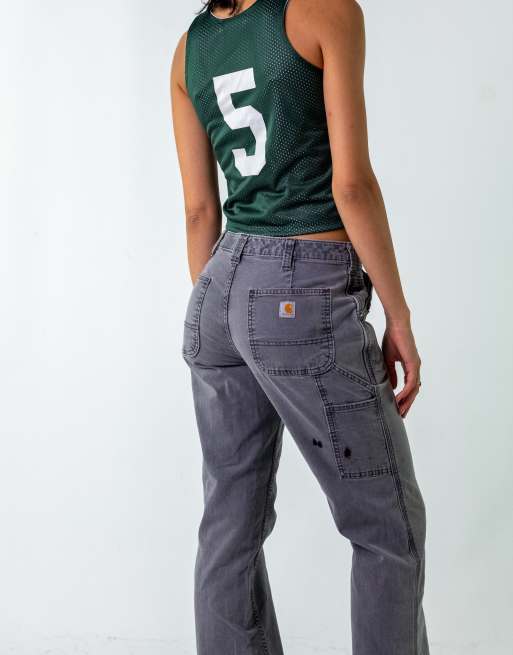 Vintage Carhartt 32x31 Denim Carpenter Jeans Grey