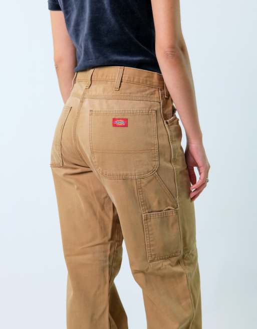 Vintage Carhartt 32x32 Canvas Carpenter Baggy Jeans Tan