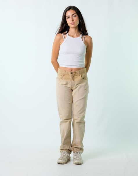 Vintage Carhartt 32x32 Canvas Carpenter Jeans Brown - view 1