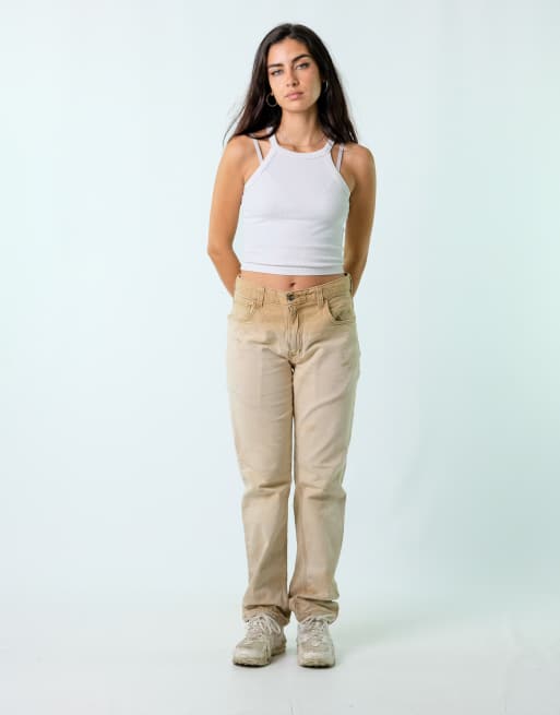 Vintage Carhartt 32x32 Canvas Carpenter Jeans Brown